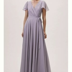 BHLDN Anthropologie Soft Lavender Maxi Dress Womens Small